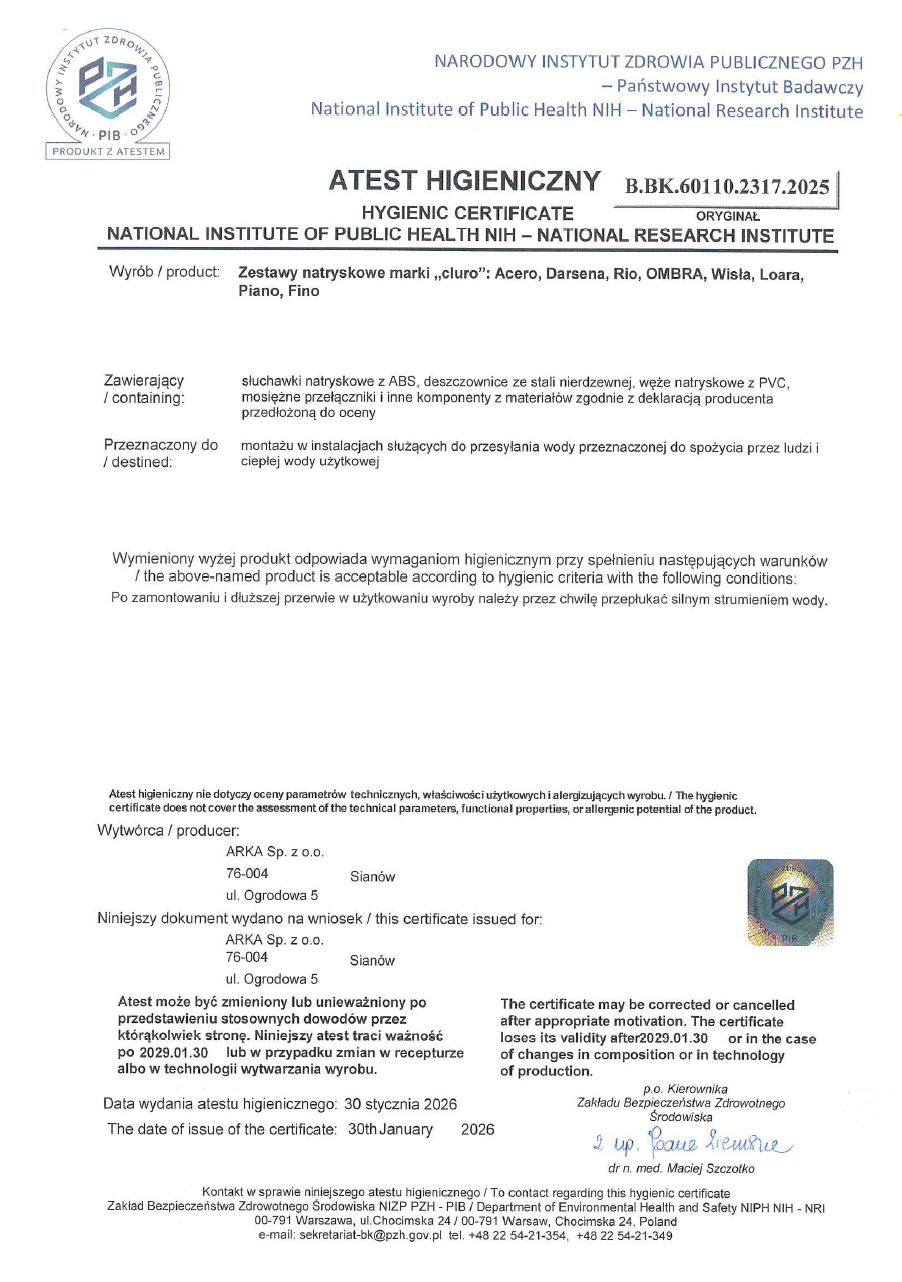 zestawy natryskowe Duro