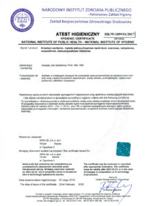 thumbnail of Atest higieniczny – baterie jednouchwytowe Duro