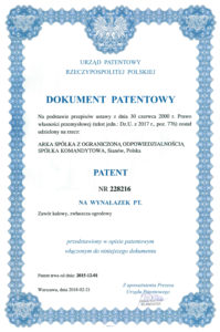 thumbnail of Patent nr 228216 – zawór OGRÓD