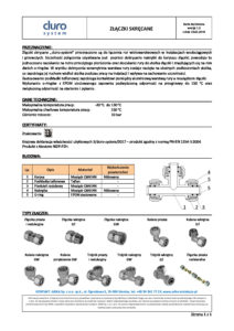 thumbnail of DURO SYSTEM – karta techniczna złączki skręcane
