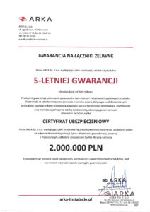 thumbnail of Gwarancja Łączniki Żeliwne