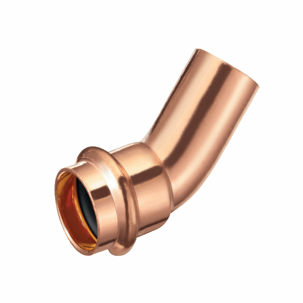 Łuk nyplowy 45° zaciskany do wody profil V