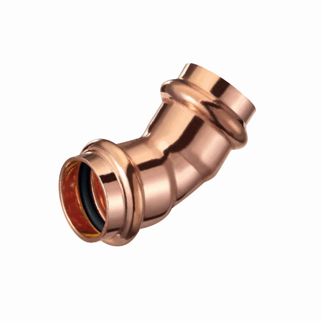 Łuk 45° zaciskany do wody profil V