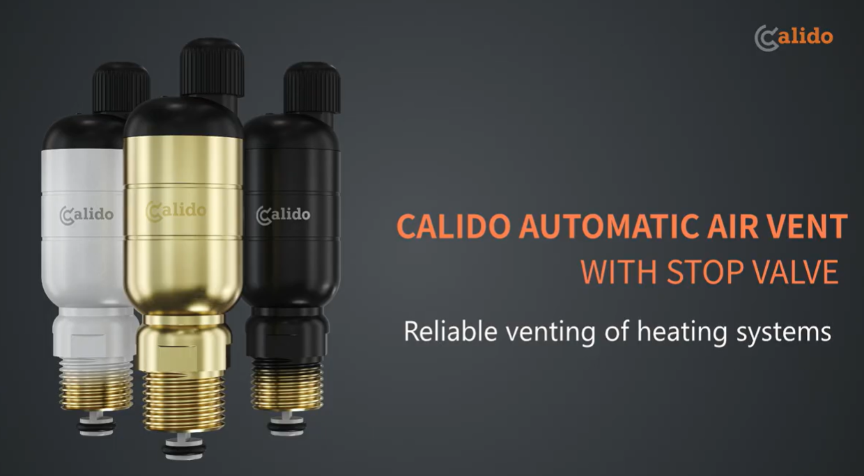Calido automatic air vent with stop valve