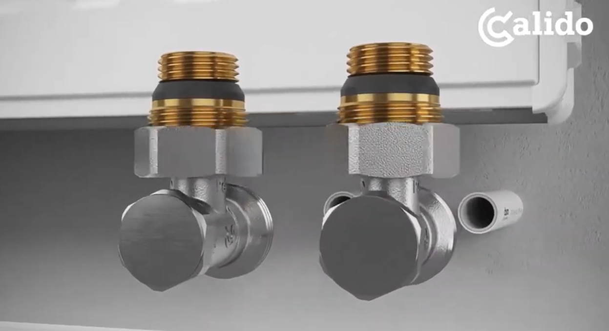 Robineti coltar pentru radiator – conectare inferioara, Calido Eskimos