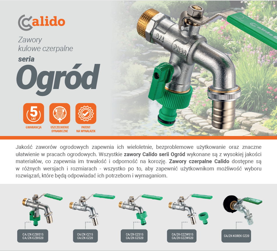 Zawór czerpalny kulowy seria OGRÓD