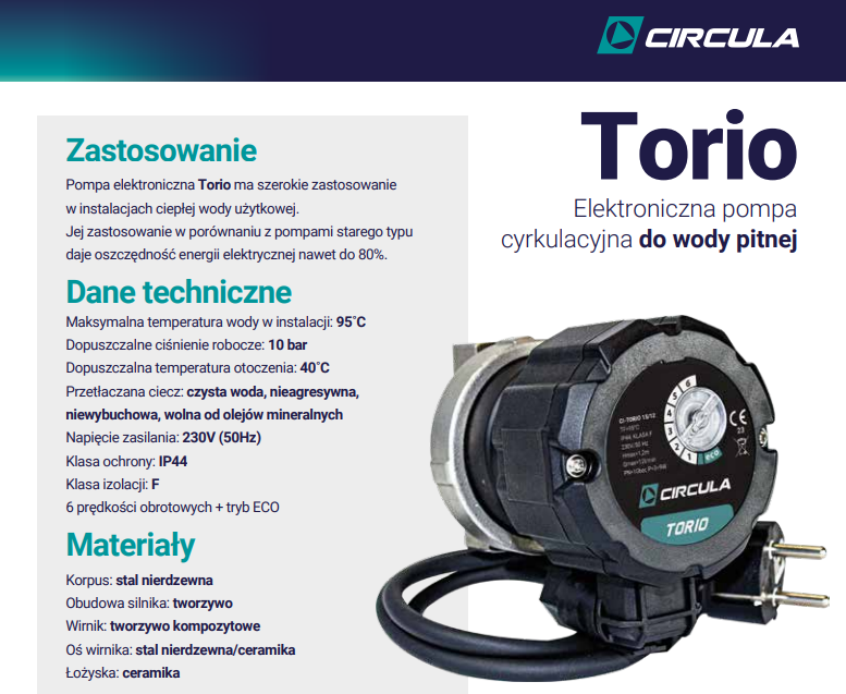 Pompa elektroniczna Torio