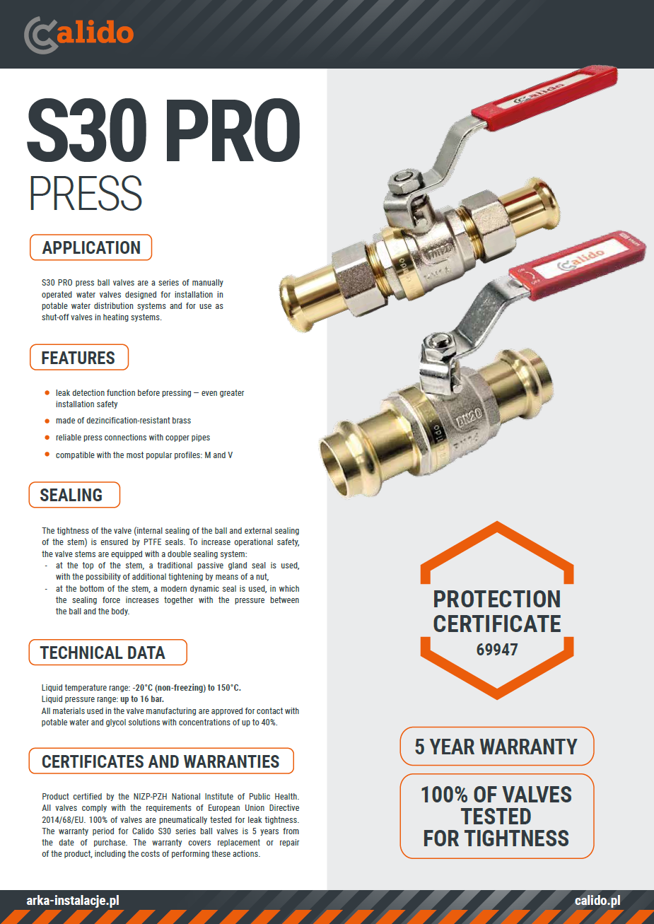 Leaflet S30 PRO PRESS